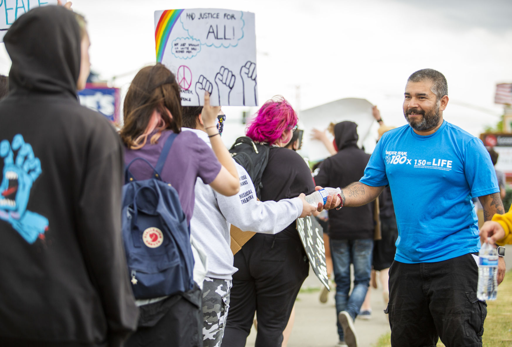 Citizens gather to protest police brutality